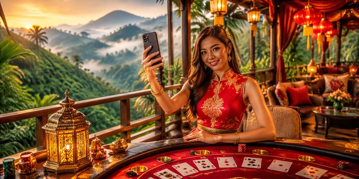 Permainan Baccarat dalam gaya Malaysia dengan meja hijau dan kad berlapis